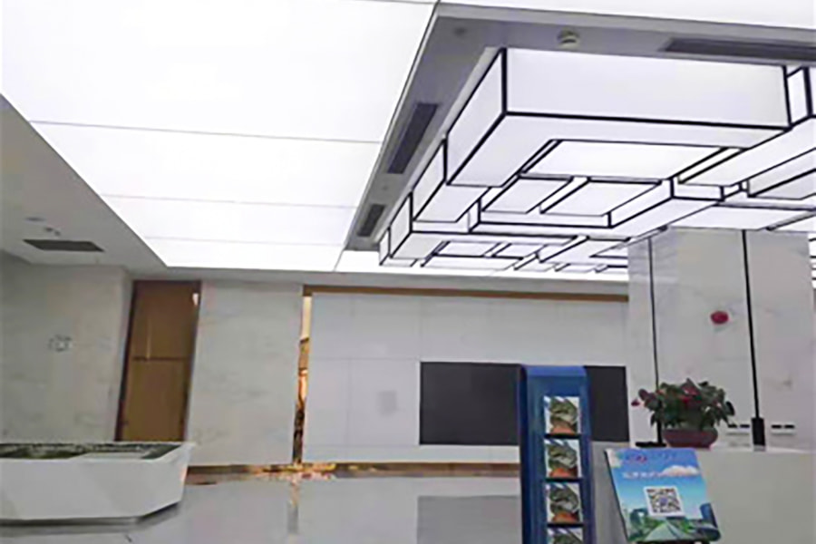 Soffitto ignifugo decorativo in fibra di vetro rivestito in silicone